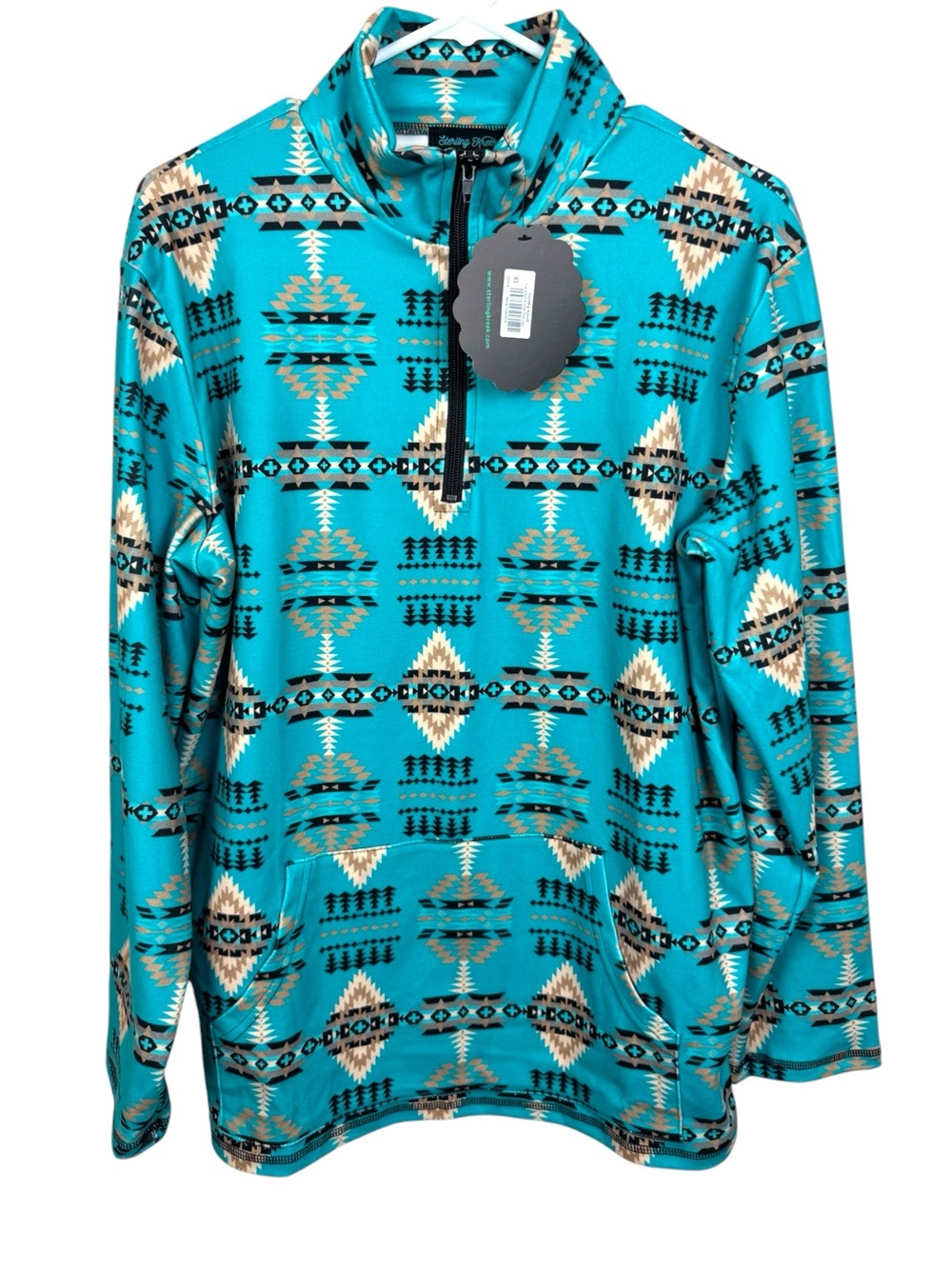 NWT Sterling Kreek Laramie Kreek Southwestern Aztec Print Fitted Pullover XL View 2